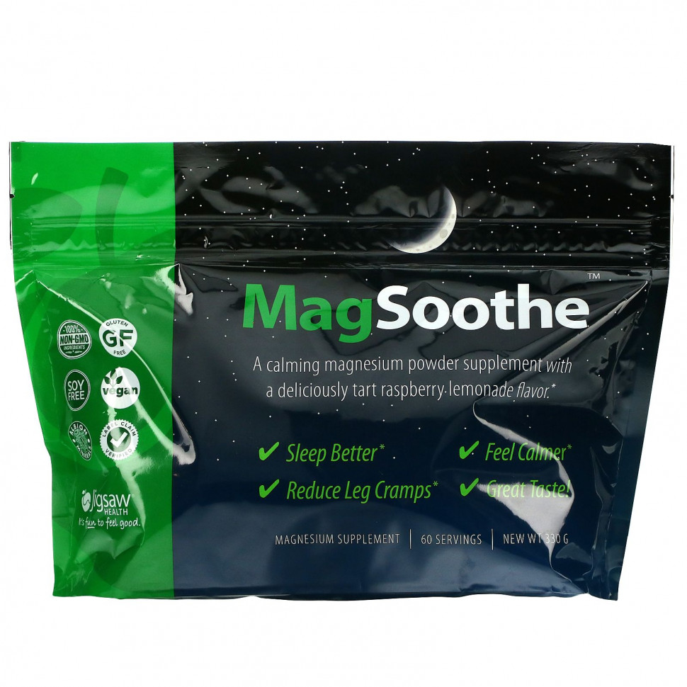���� ������ (Iherb) Jigsaw Health, MagSoothe, ������� ��������� �������, 60 ���������, 330 �, ������ �� 8760 ���