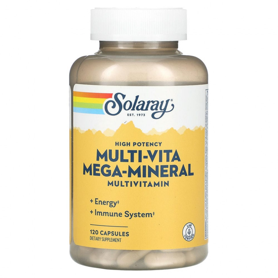   (Iherb) Solaray, High Potency Multi-Vita Mega-Mineral, , 120     -     , -, 