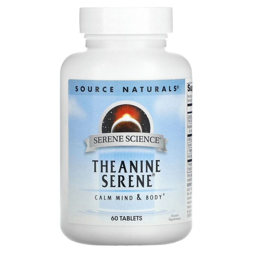   (Iherb) Source Naturals, Serene Science, Theanine Serene, 60 Tablets    -     , -, 