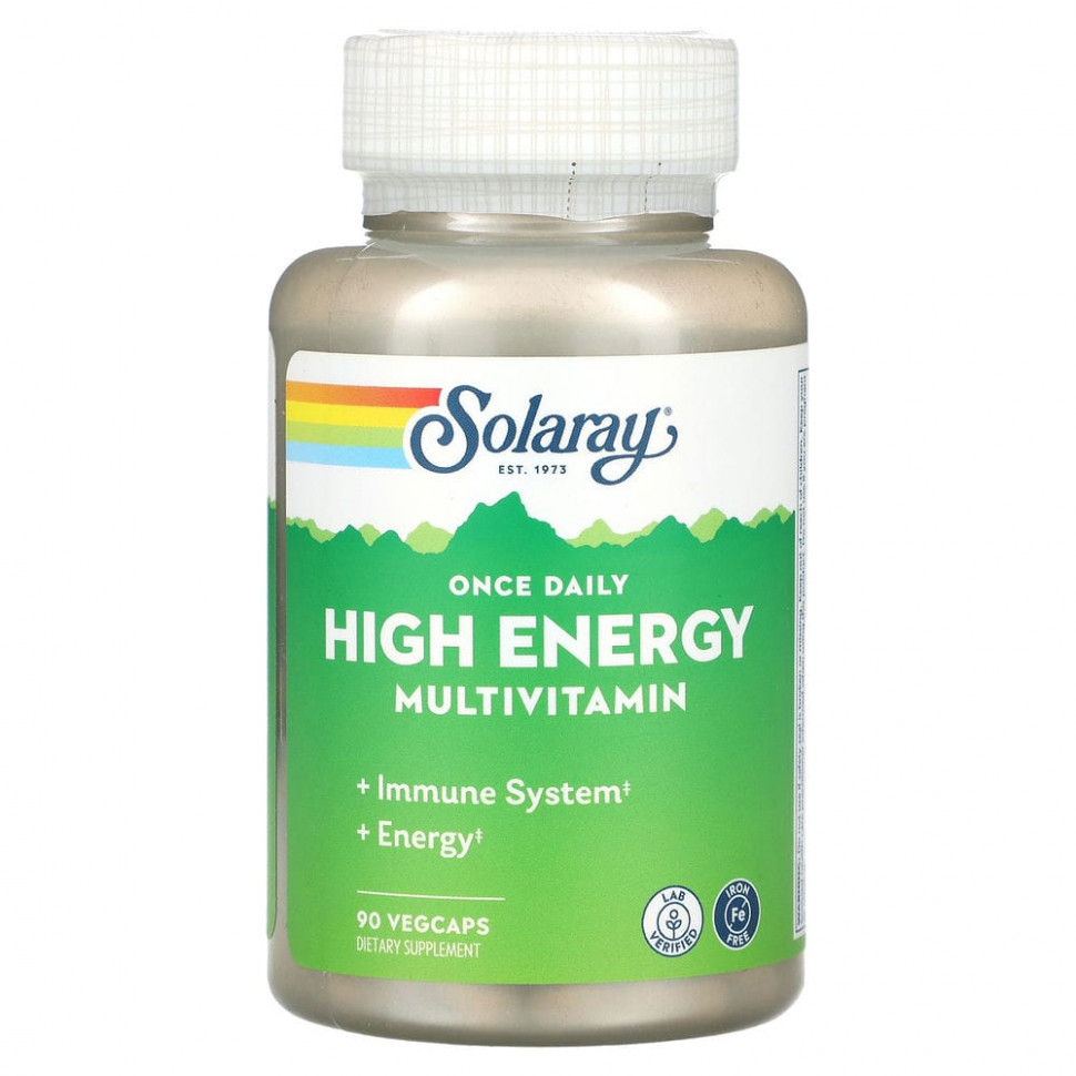 ���� ������ (Iherb) Solaray, ��� � ����, ��������� �������, Multi-Vita-Min, 90 �������������� ������, ������ �� 3340 ���