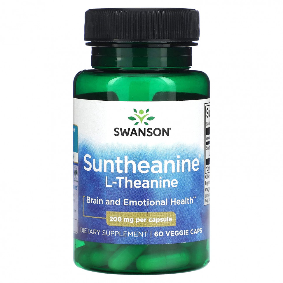 ���� ������ (Iherb) Swanson, Suntheanine, L-������, 200 ��, 60 ������������ ������, ������ �� 3800 ���