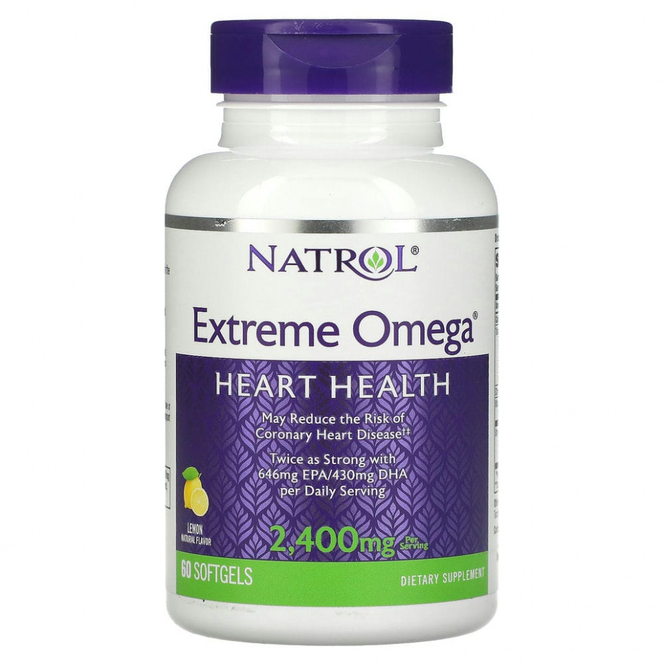 ���� ������ (Iherb) Natrol, Extreme Omega, �� ������ ������, 1200 ��, 60 ������ ����������� ������, ������ �� 2810 ���