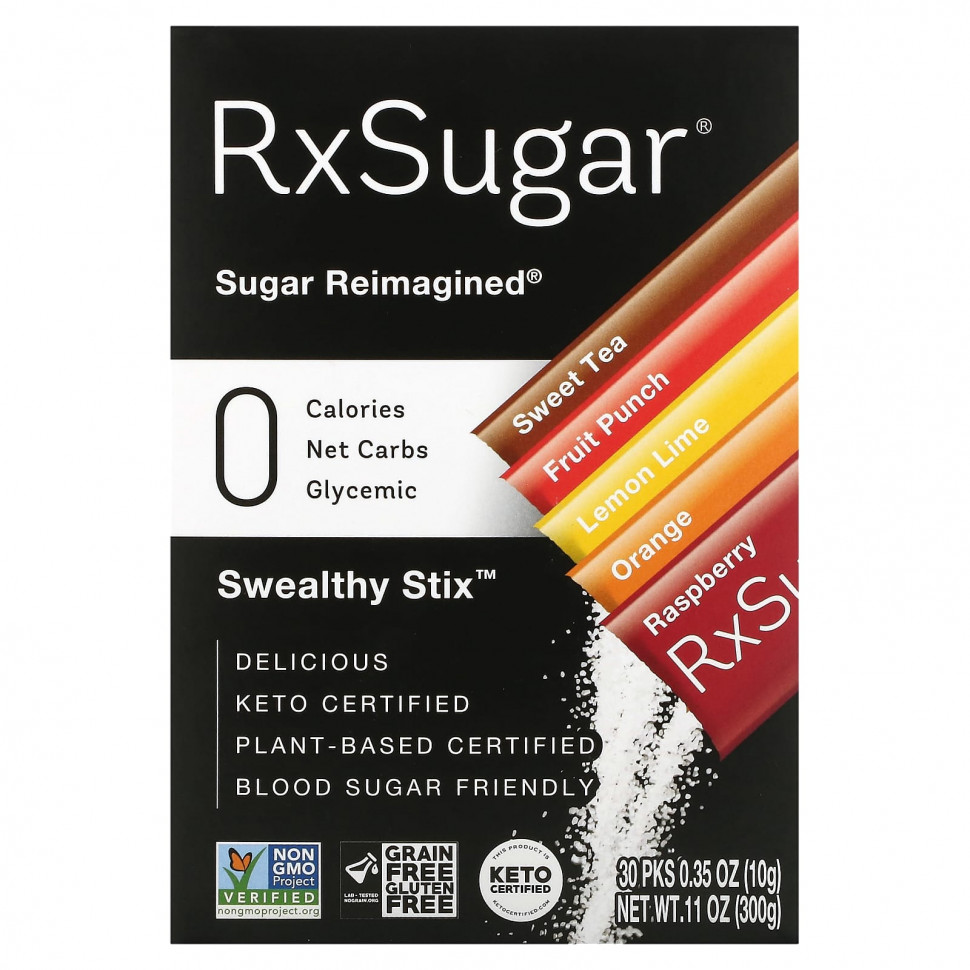   (Iherb) RxSugar, Swealthy Stix, Sweet Tea,  ,   , , , 30   10  (0,35 )    -     , -, 