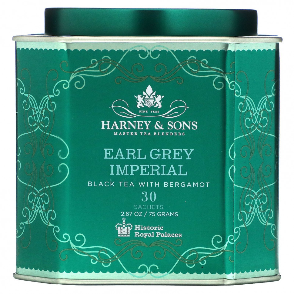 ���� ������ (Iherb) Harney & Sons, Earl Grey Imperial, ������ ��� � ����������, 30 ���������, 75 � (2,67 �����), ������ �� 2510 ���