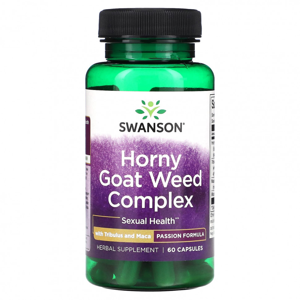 ���� ������ (Iherb) Swanson, �������� Horny Goat Weed � ���������� � �����, 60 ������, ������ �� 2410 ���