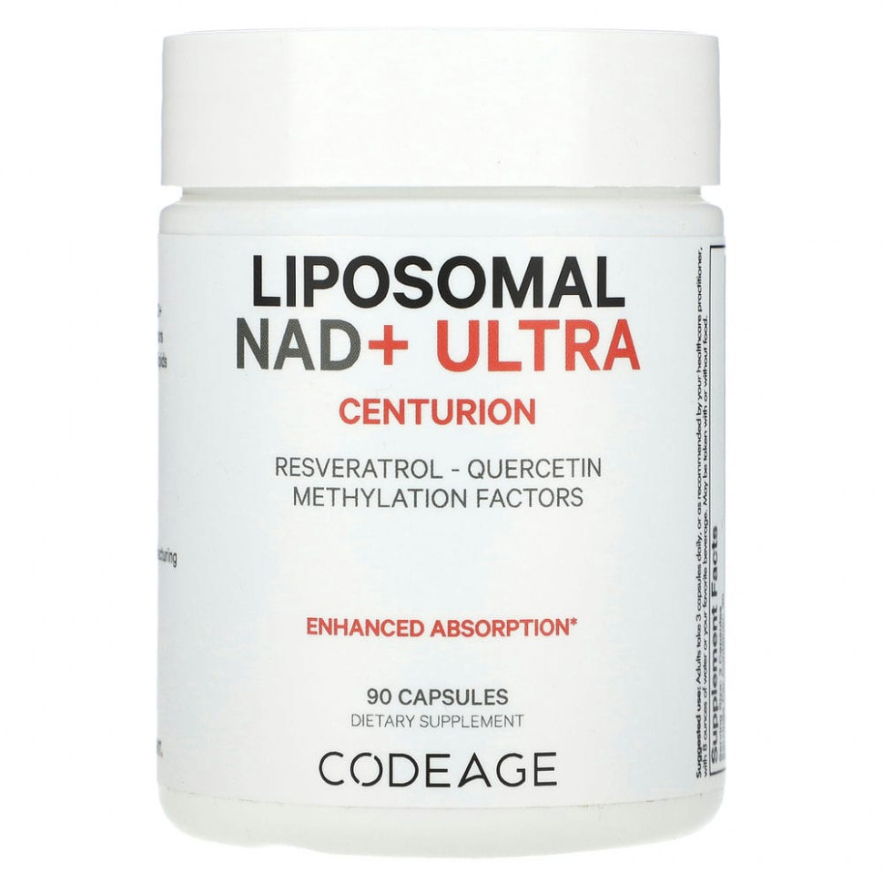 ���� ������ (Iherb) Codeage, Liposomal NAD + Ultra Centurion`` 90 ������, ������ �� 13710 ���