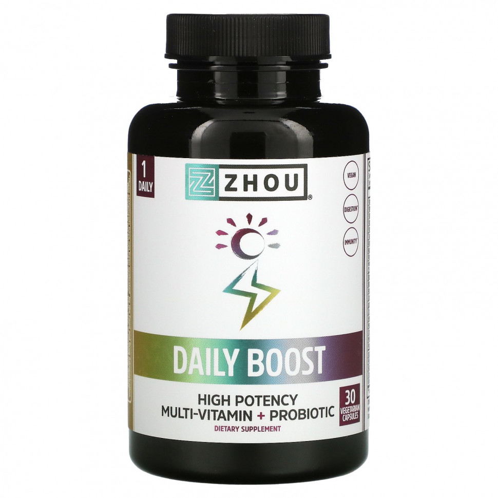 ���� ������ (Iherb) Zhou Nutrition, Daily Boost, 30 �������������� ������, ������ �� 1970 ���