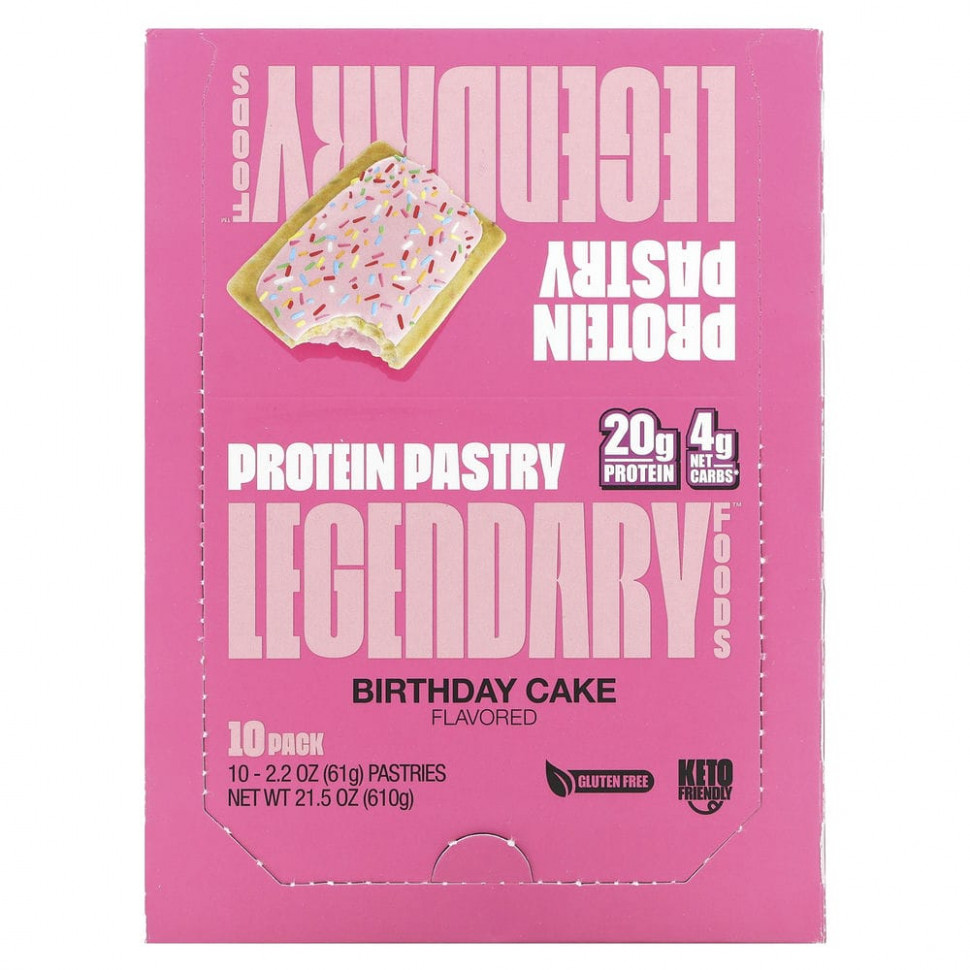 ���� ������ (Iherb) Legendary Foods, Protein Pastry, ����������� ����, 10 ���������, 61 � (2,2 �����), ������ �� 7060 ���