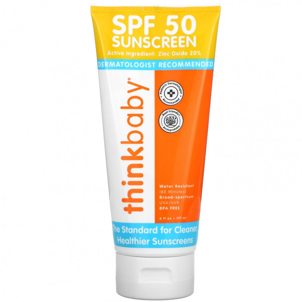 ���� ������ (Iherb) Think, Thinkbaby, �������������� ����, ������ ������ SPF 50+, 6 ����. ���. (177 ��), ������ �� 4400 ���