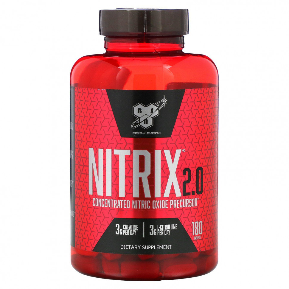 ���� ������ (Iherb) BSN, Nitrix 2.0, ����������������� ��������� ������ �����, 180 ��������, ������ �� 12350 ���