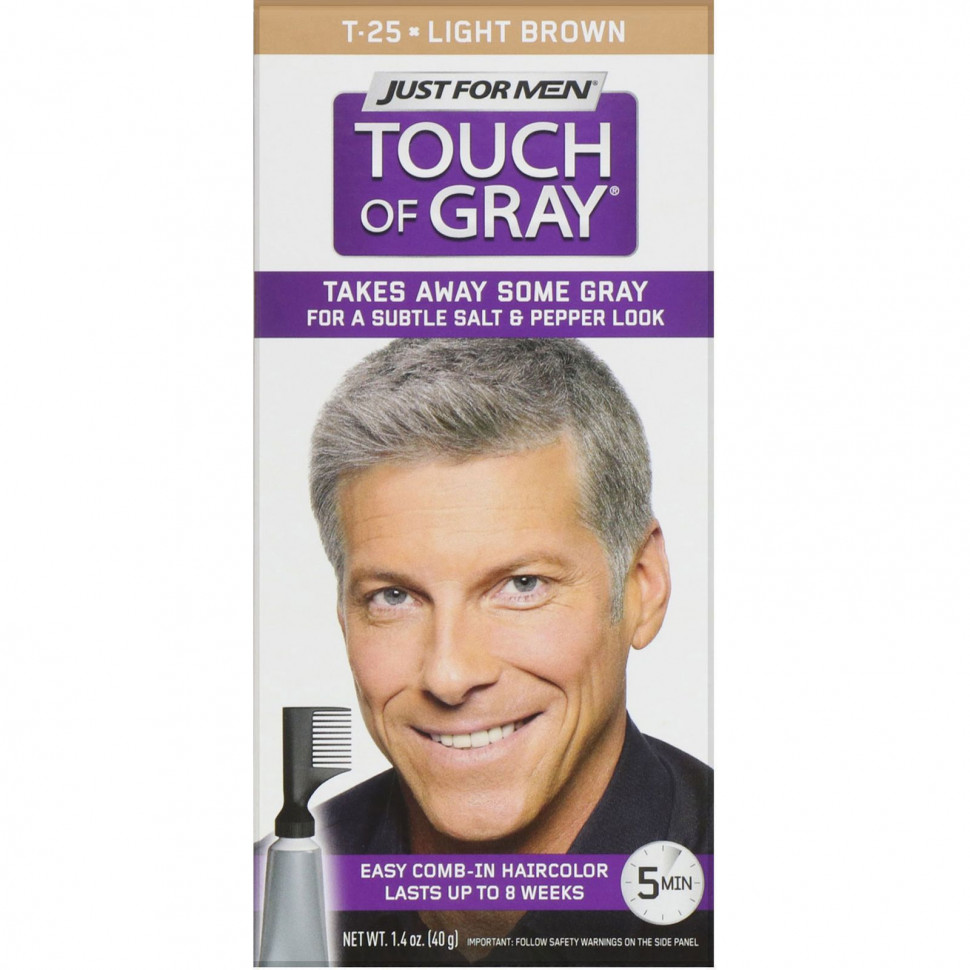 ���� ������ (Iherb) Just for Men, ������� ������ ��� ����� � ��������� Touch of Gray, ������� ������-���������� T-25, 40 �, ������ �� 3110 ���