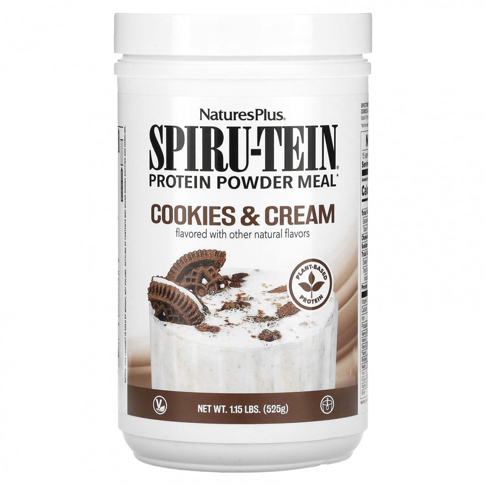   (Iherb) NaturesPlus, Spiru-Tein Protein Powder Meal,   , 525  (1,15 )    -     , -, 