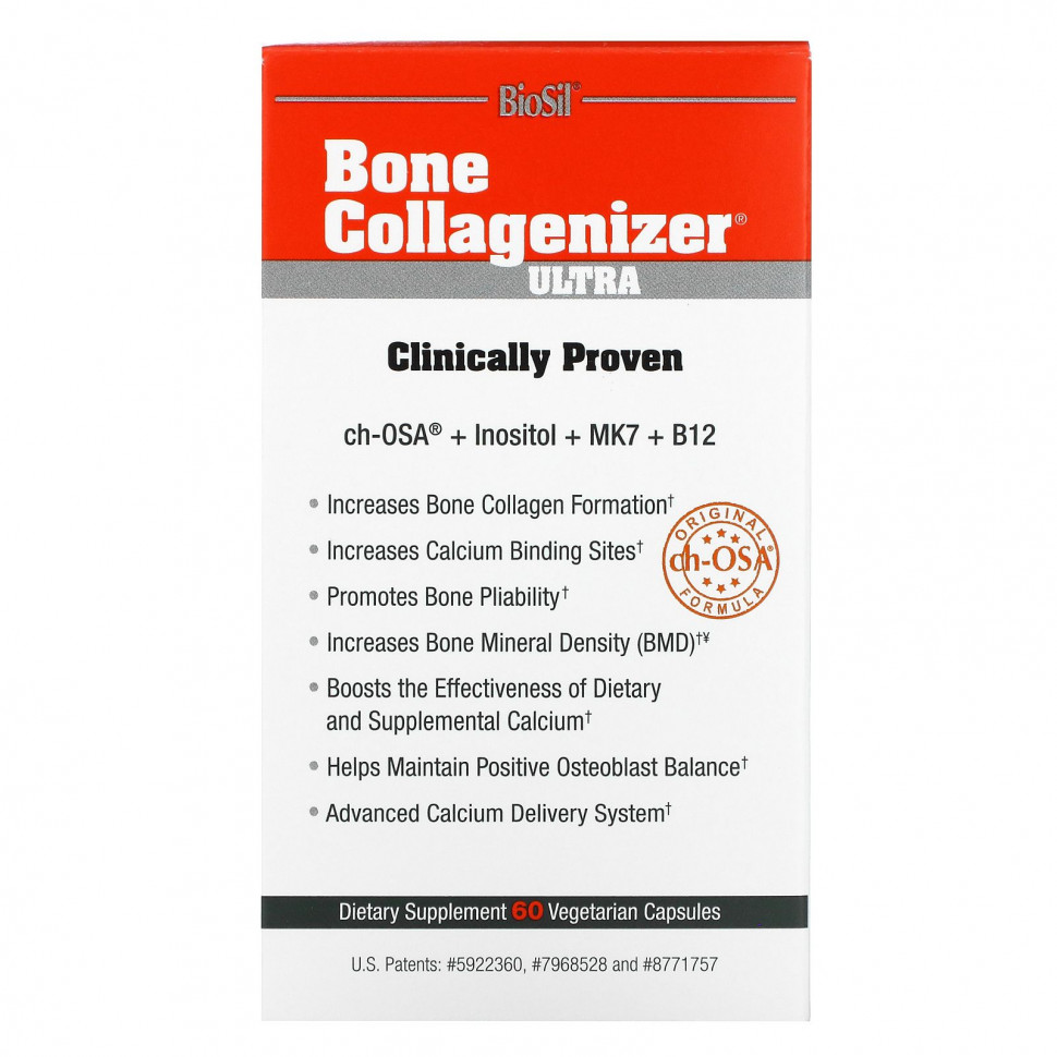   (Iherb) BioSil by Natural Factors, Bone Collagenizer, Ultra, 60 Vegetarian Capsules    -     , -, 