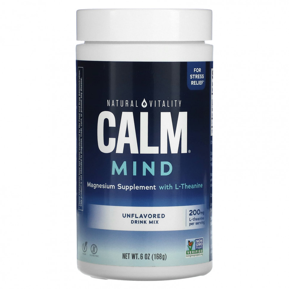 ���� ������ (Iherb) Natural Vitality, CALM Mind, ��������� ������� �� ������ ��� ������������� �������� � L-��������, ��� �������, 168 � (6 �����), ������ �� 4160 ���