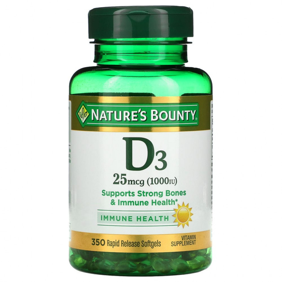   (Iherb) Nature's Bounty, D3, Immune Health, 25  (1000 ), 350         -     , -, 