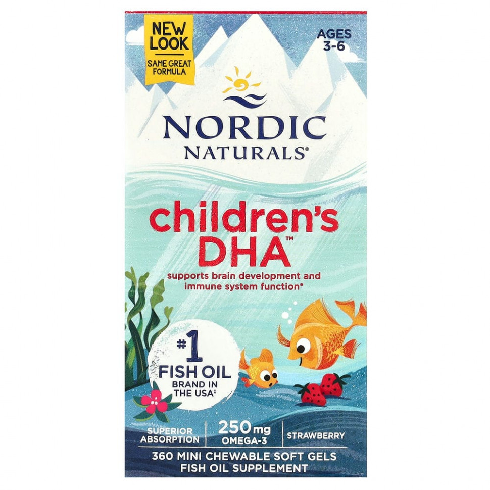 ���� ������ (Iherb) Nordic Naturals, ��� ��� �����, ��������, ��� ����� 3�6 ���, 250 ��, 360 ����������� ����-������, ������ �� 7510 ���
