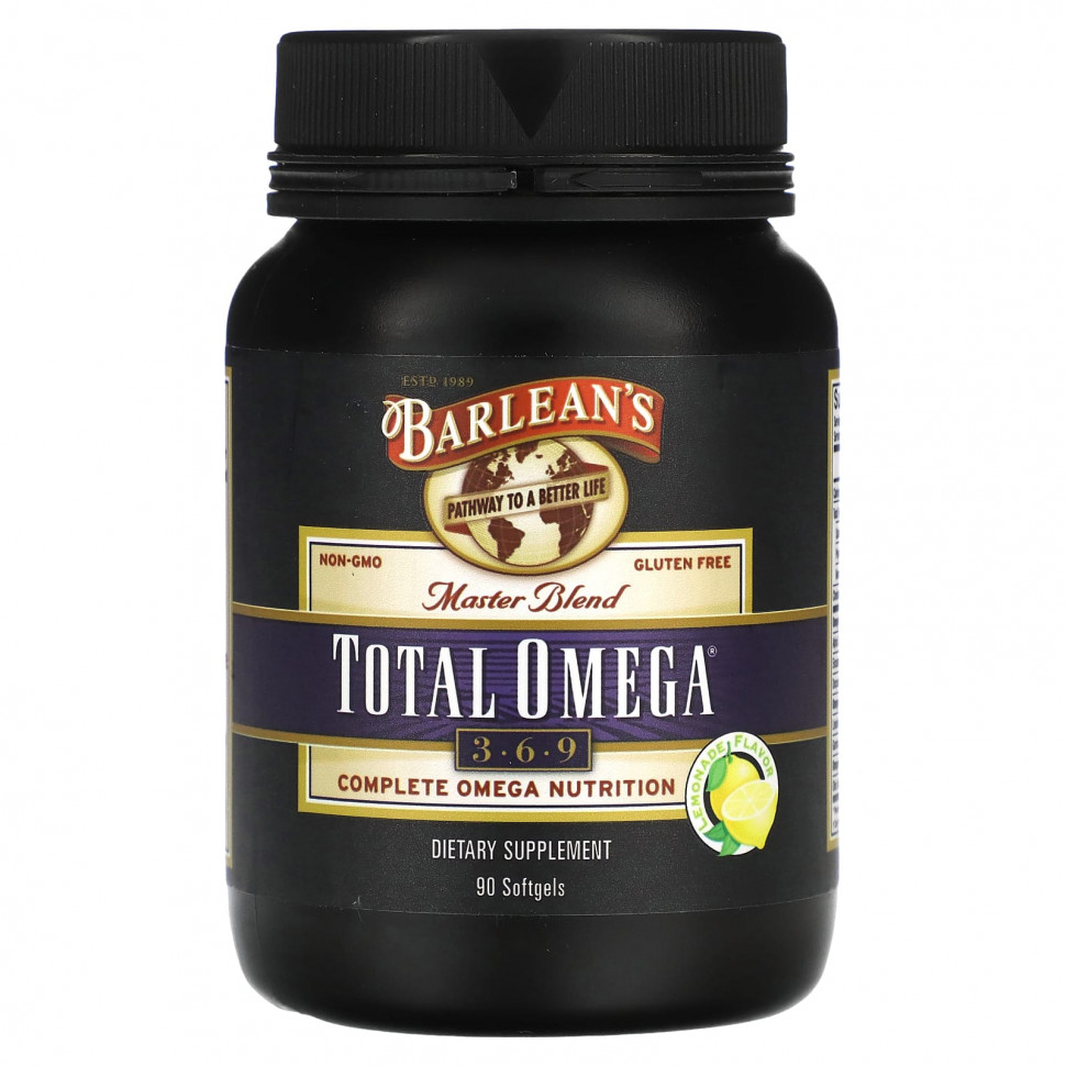 ���� ������ (Iherb) Barlean's, Master Blend, Total Omega 3-6-9, �������, 90 ������ ��������, ������ �� 4750 ���