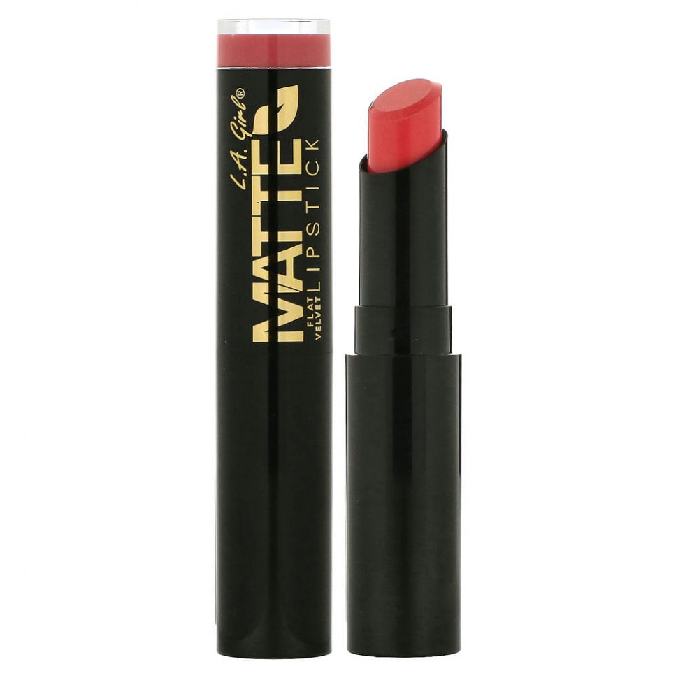   (Iherb) L.A. Girl,    Matte Flat Velvet Lipstick,  Hush, 3     -     , -, 