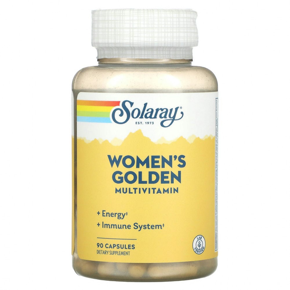   (Iherb) Solaray, Women's Golden Multivitamin, 90     -     , -, 