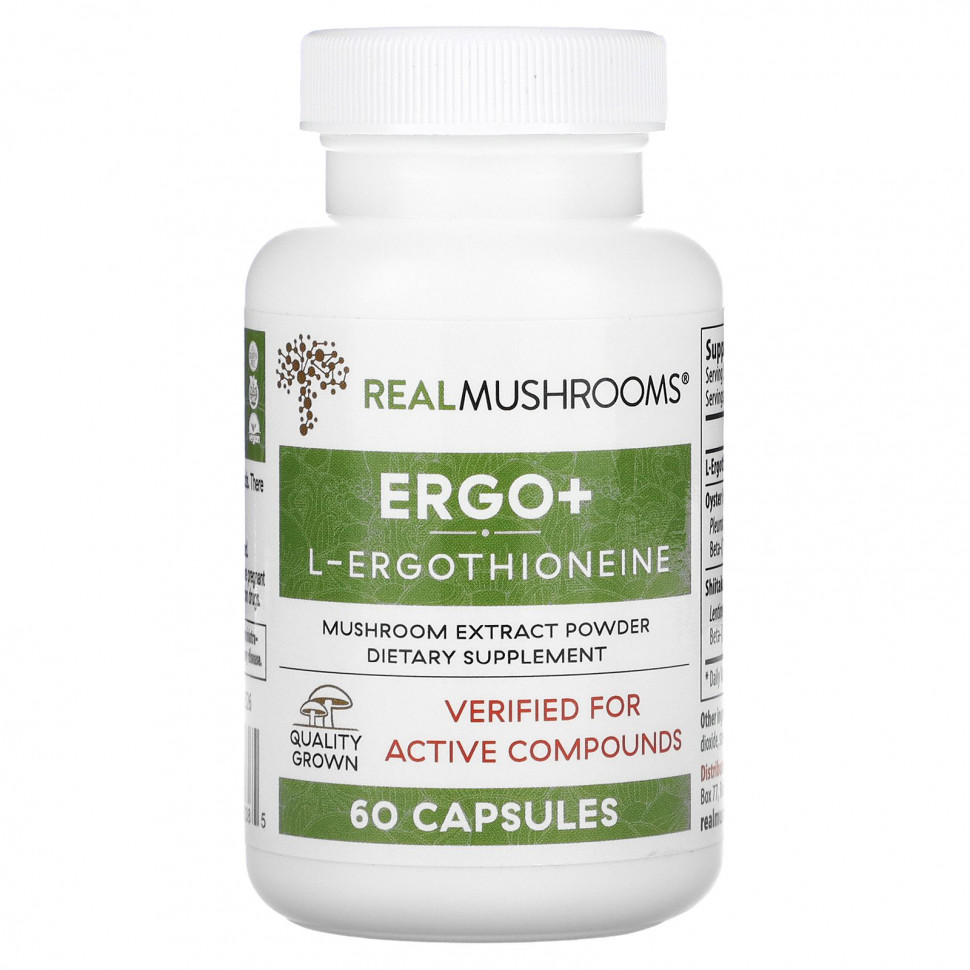   (Iherb) Real Mushrooms, ERGO + L-`` 60     -     , -, 