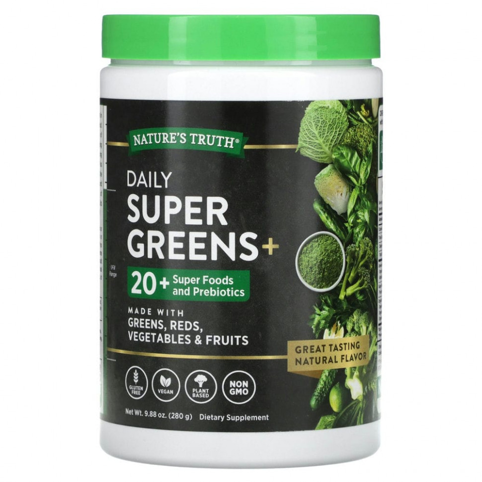   (Iherb) Nature's Truth, Daily Super Greens +, 280  (9,88 )    -     , -, 