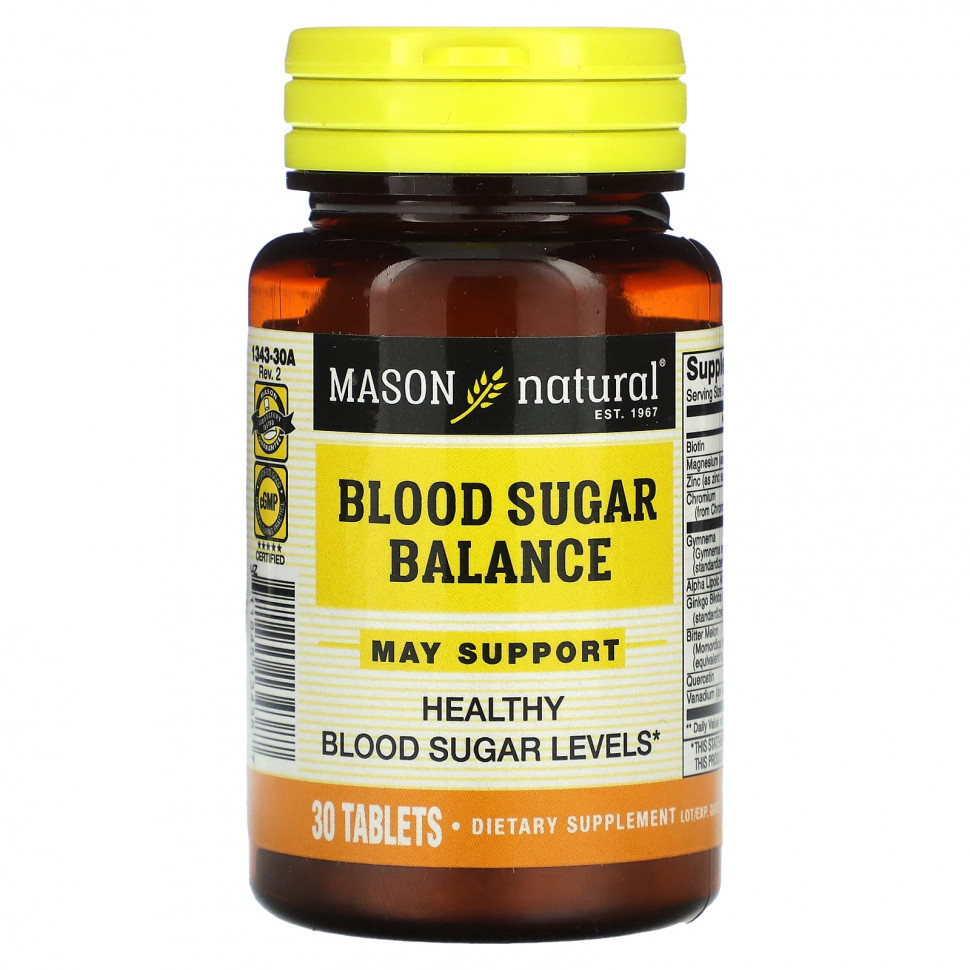 ���� ������ (Iherb) Mason Natural, Blood Sugar Balance, 30 ��������, ������ �� 2070 ���