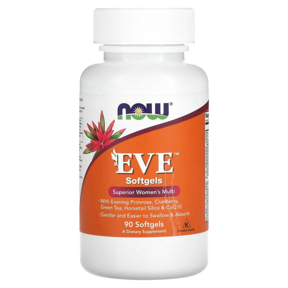 ���� ������ (Iherb) NOW Foods, EVE, ������������ �������������� ��� ������, 90 ������ ��������, ������ �� 3600 ���