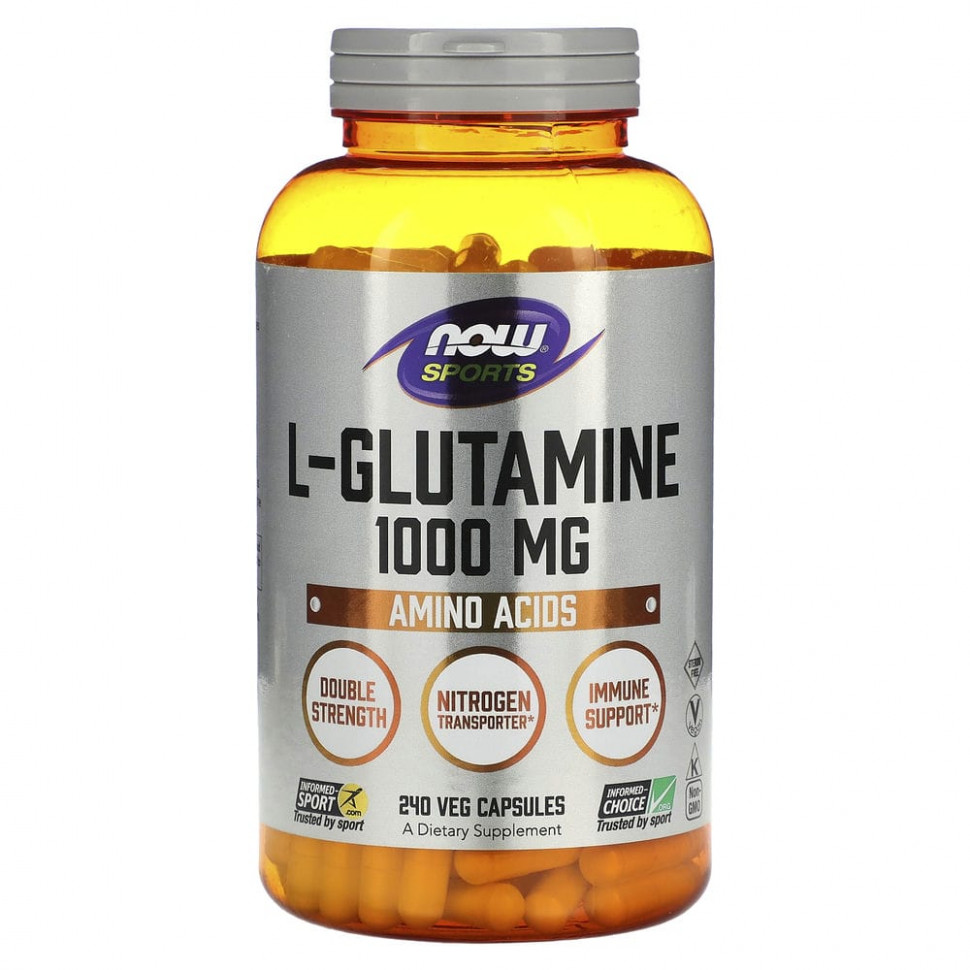 ���� ������ (Iherb) NOW Foods, Sports, L-��������, 1000 ��, 240 ������������ ������, ������ �� 4520 ���