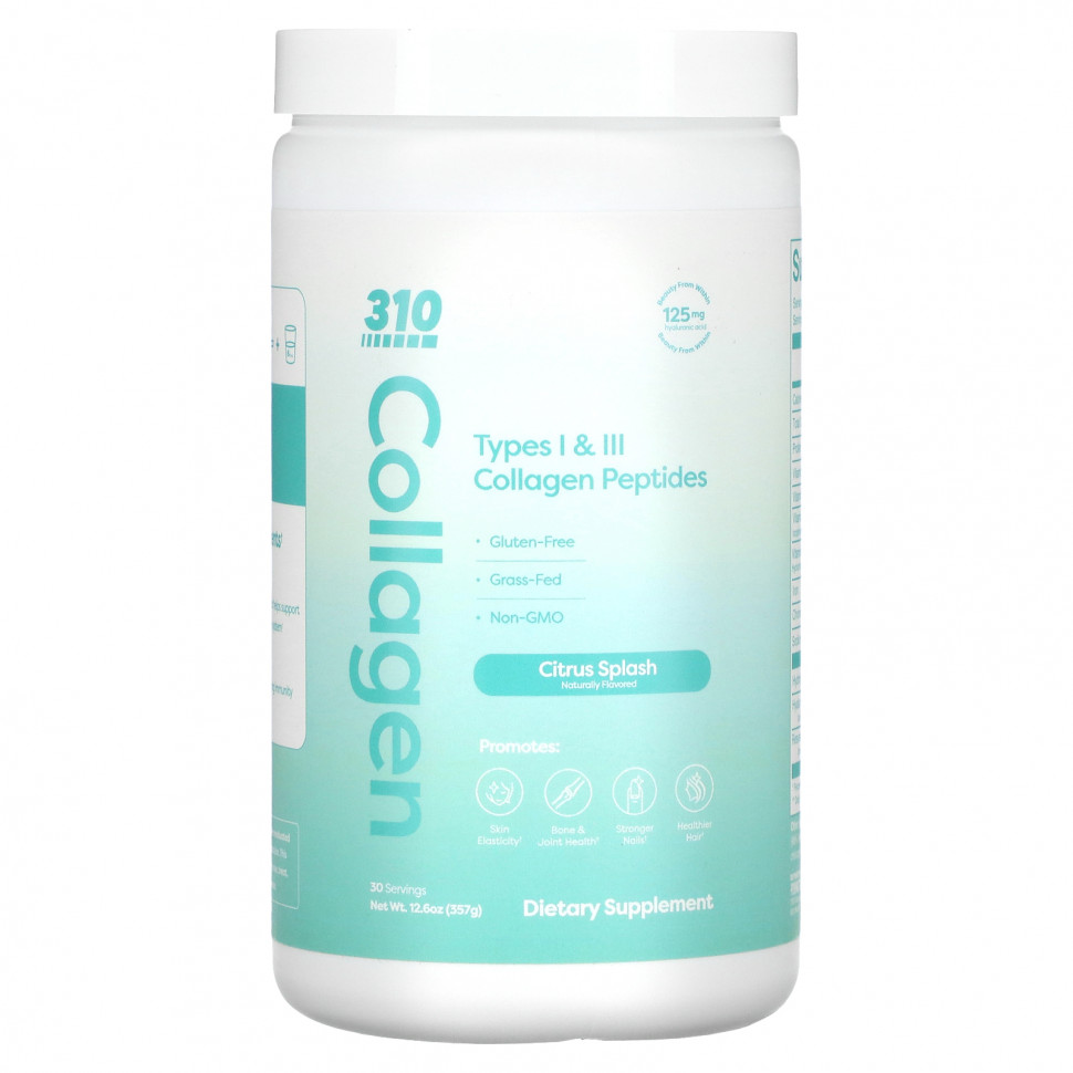 ���� ������ (Iherb) 310 Nutrition, Collagen, ������� ��������� ���� I � III, ����������, 357 � (12,6 �����), ������ �� 6710 ���