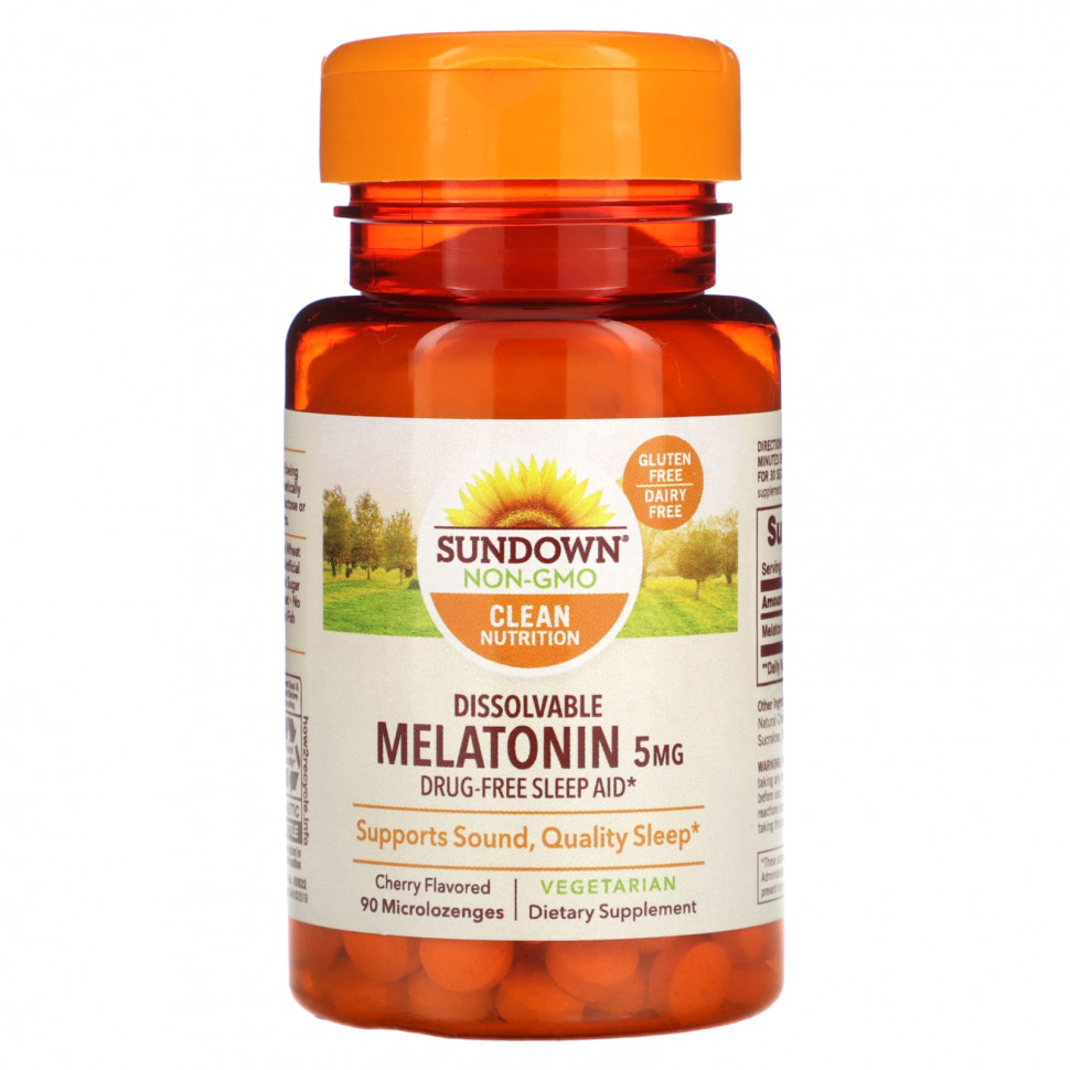 ���� ������ (Iherb) Sundown Naturals, ����������� ���������, �����, 5 ��, 90 �����������, ������ �� 2920 ���