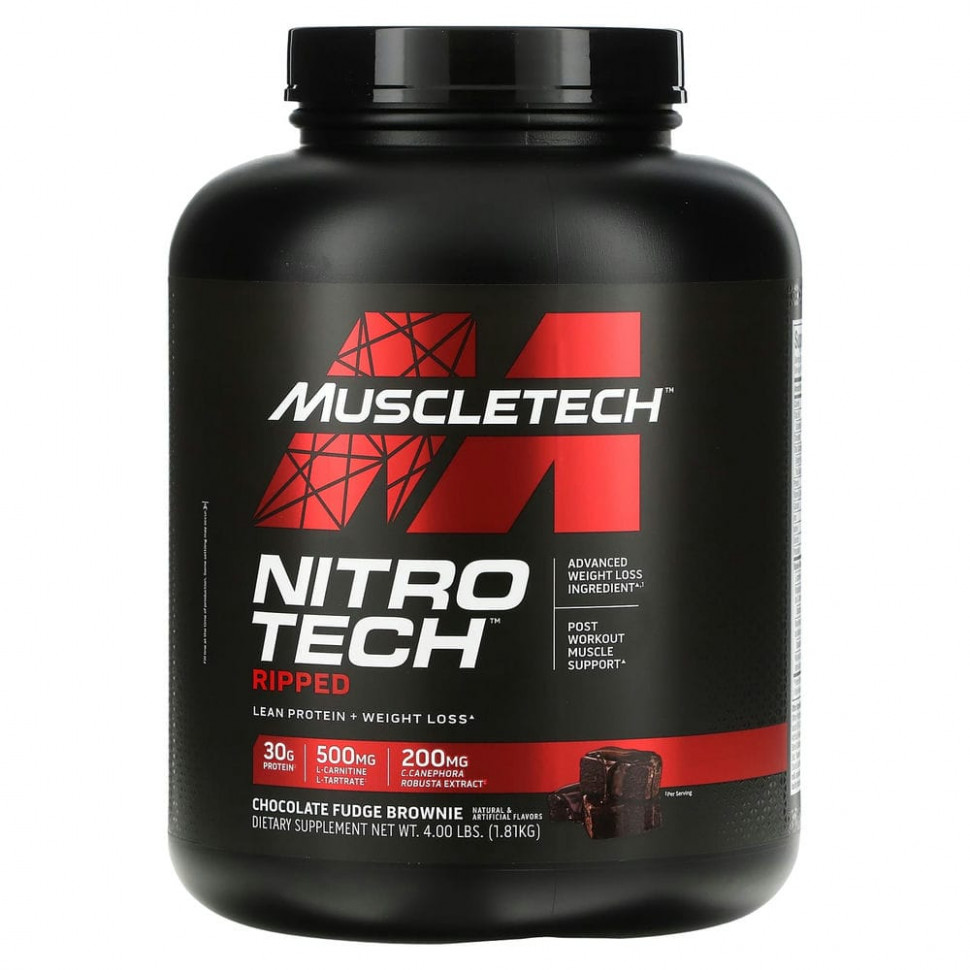 ���� ������ (Iherb) Muscletech, Nitro Tech Ripped, ������ ������� + ������ ��� ���������, �� ������ ������ � ���������� ��������, 1,81 �� (4 �����), ������ �� 13860 ���
