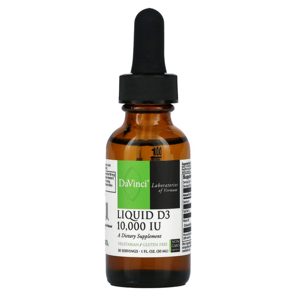 ���� ������ (Iherb) DaVinci Laboratories of Vermont, ������ ������� D3, 10 000 ��, 30 �� (1 ����. �����), ������ �� 2870 ���