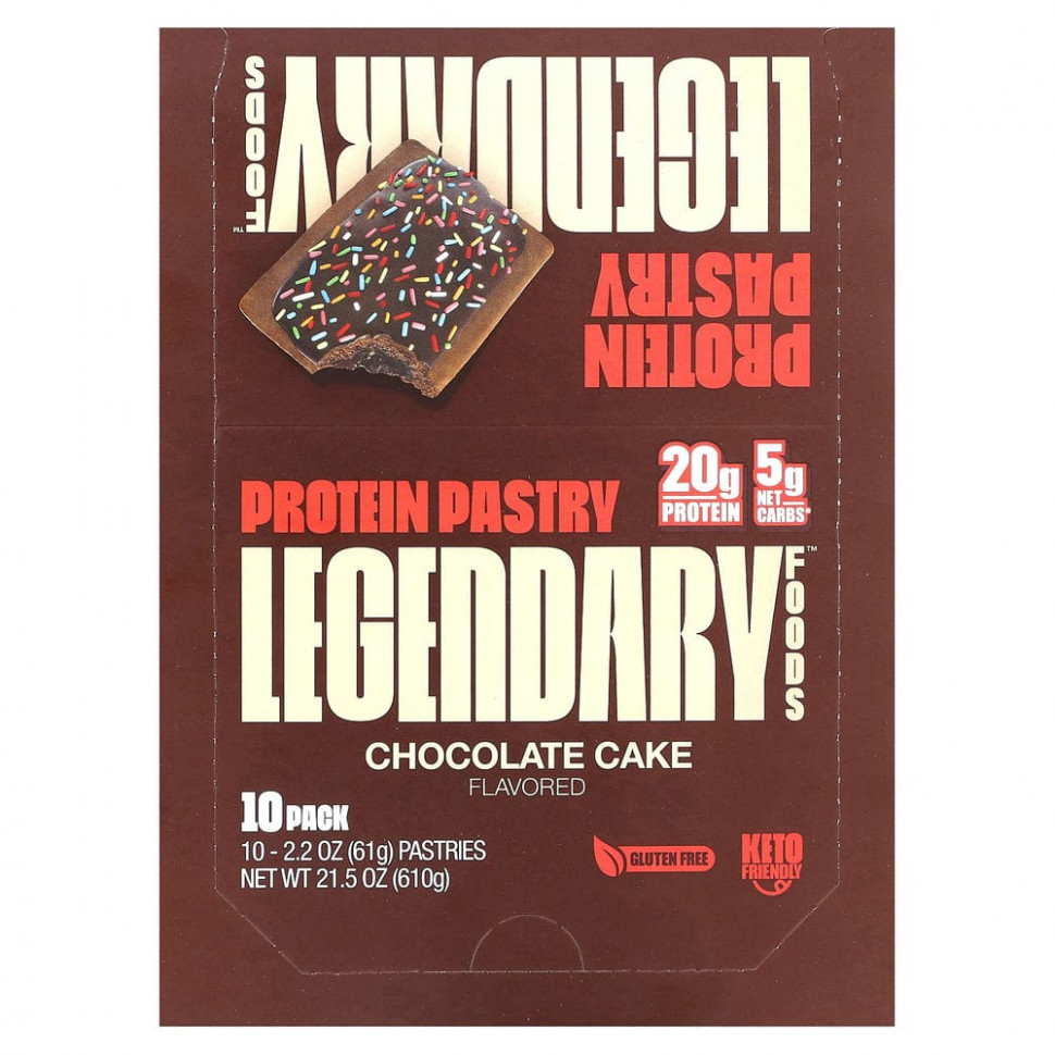 ���� ������ (Iherb) Legendary Foods, Protein Pastry, ���������� ����, 10 ���������, 61 � (2,2 �����), ������ �� 7100 ���