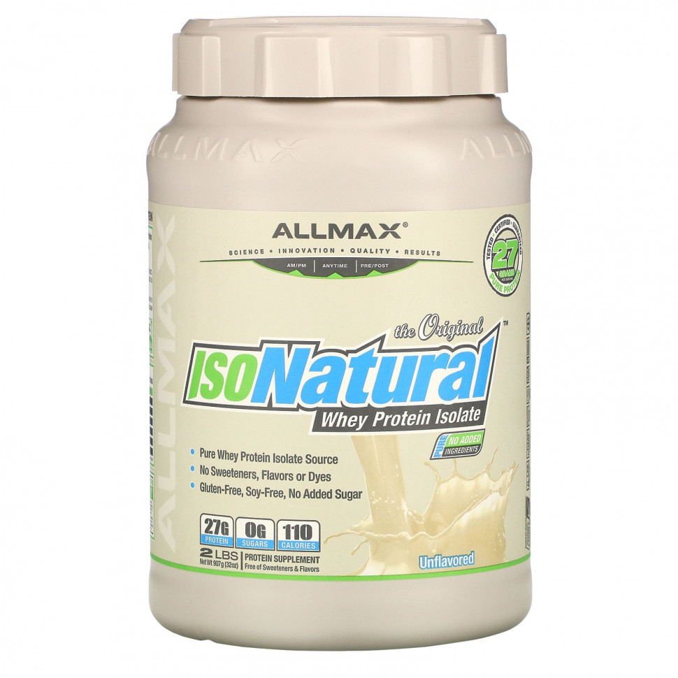 ���� ������ (Iherb) ALLMAX Nutrition, IsoNatural, ������ ������ ������������� ��������, ������������, ��� ��������������, 907 � (2 �����), ������ �� 8490 ���