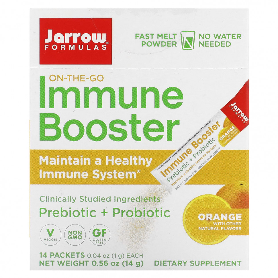 ���� ������ (Iherb) Jarrow Formulas, On-The-Go Immune Booster, ��������, 14 ��������� �� 1 � (0,04 �����), ������ �� 2900 ���