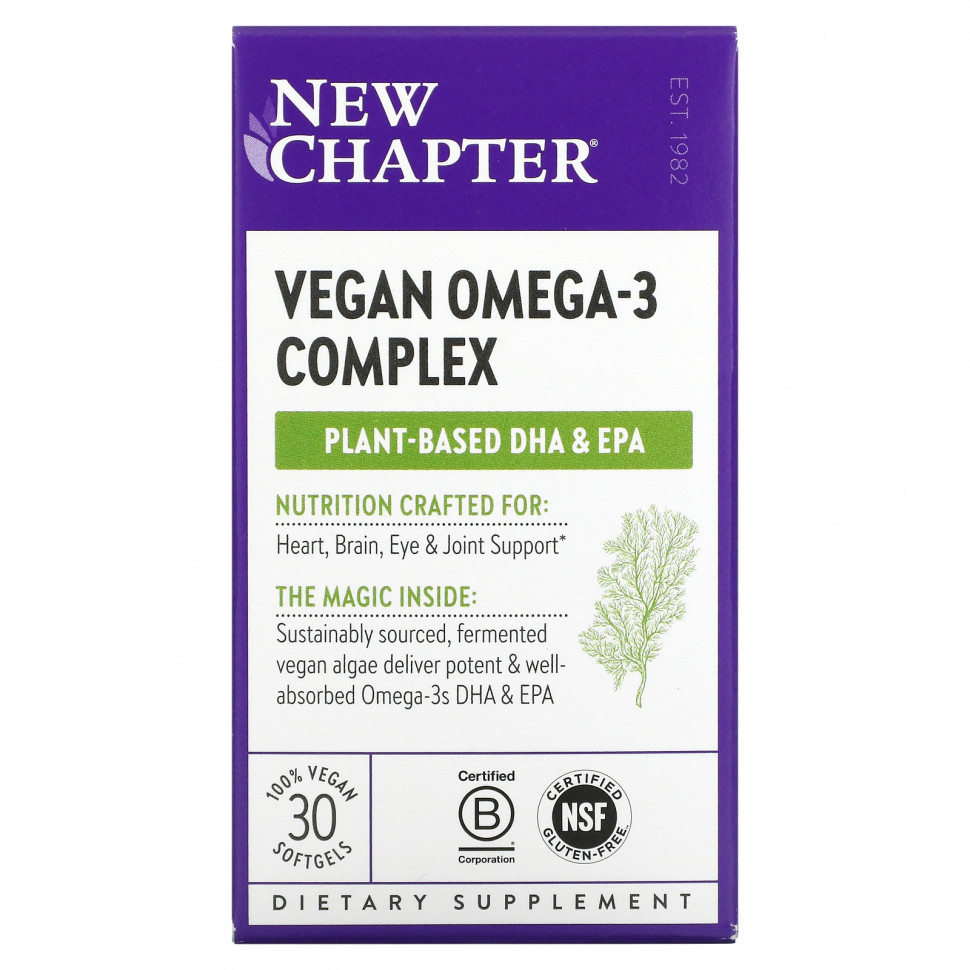   (Iherb) New Chapter, Vegan Omega-3, 30      -     , -, 