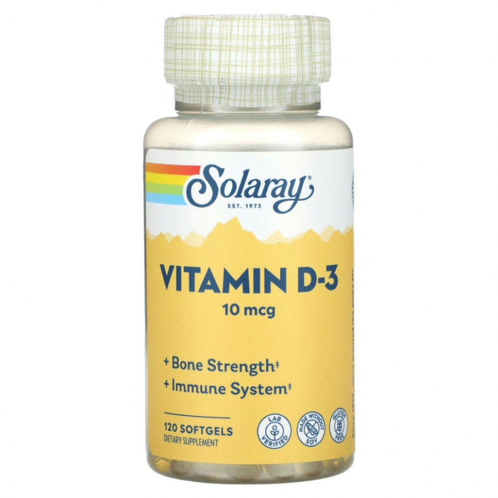   (Iherb) Solaray,  D-3, 10 , 120      -     , -, 