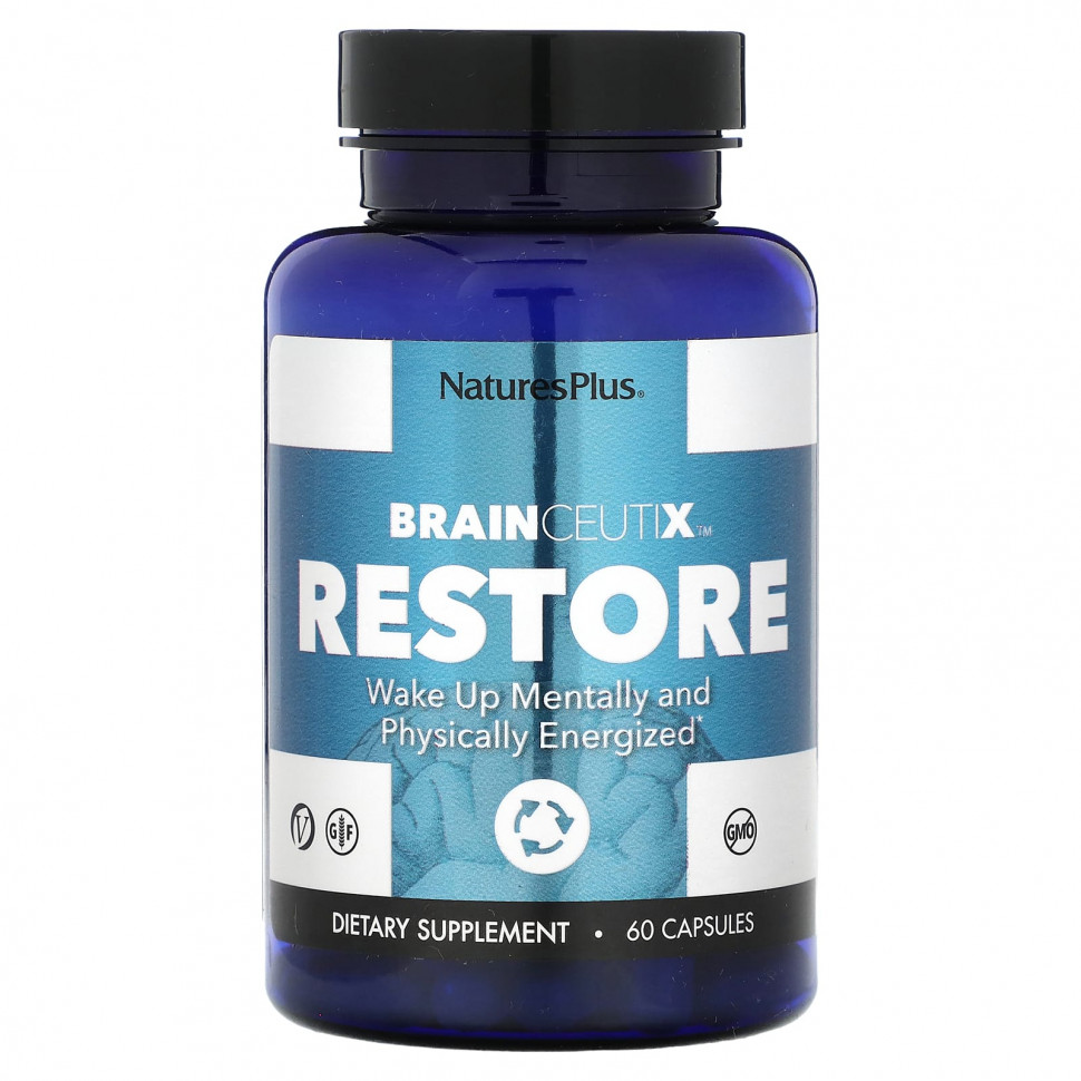   (Iherb) NaturesPlus, BrainCeutix Restore, 60     -     , -, 