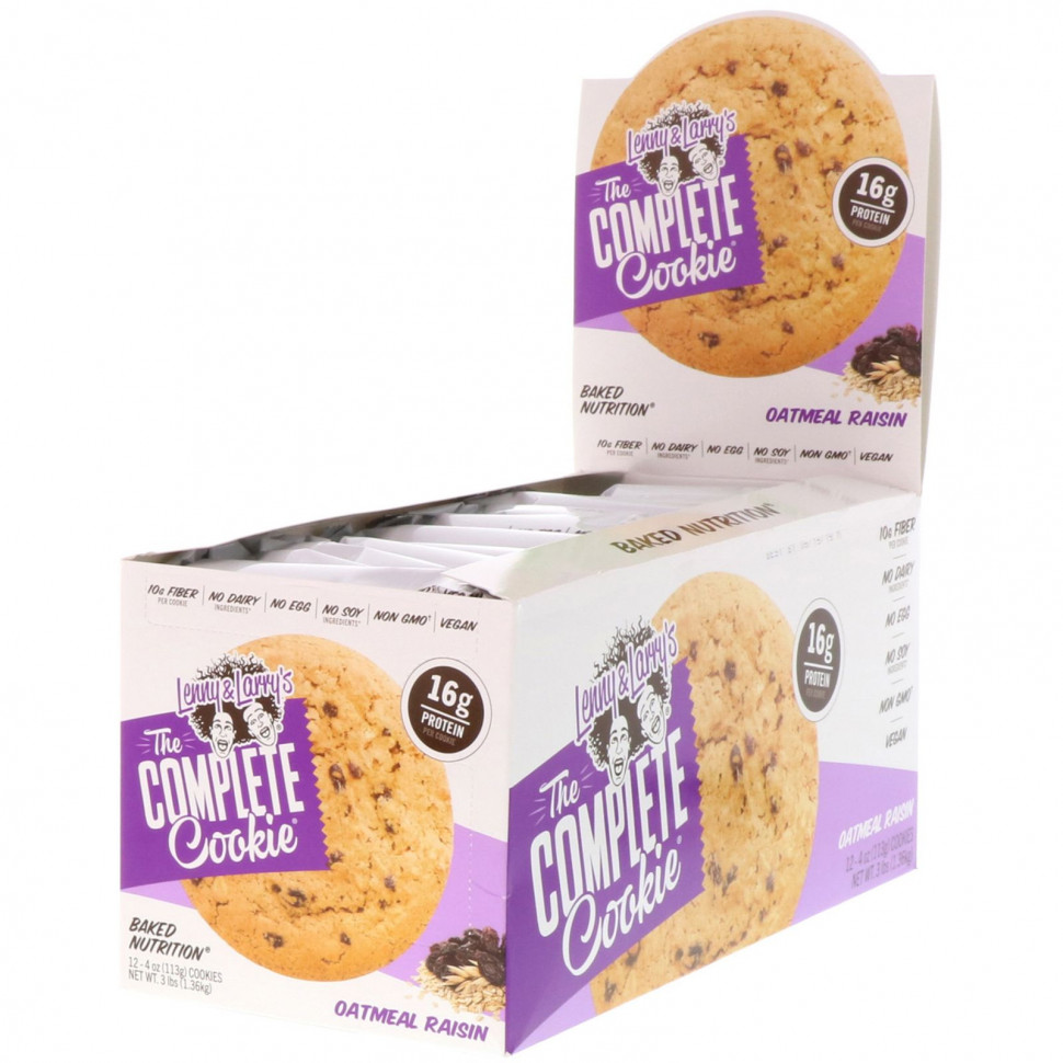 ���� ������ (Iherb) Lenny & Larry's, The COMPLETE Cookie, ������� ������� � ������, 12 �������, 113 � (4 �����), ������ �� 7670 ���