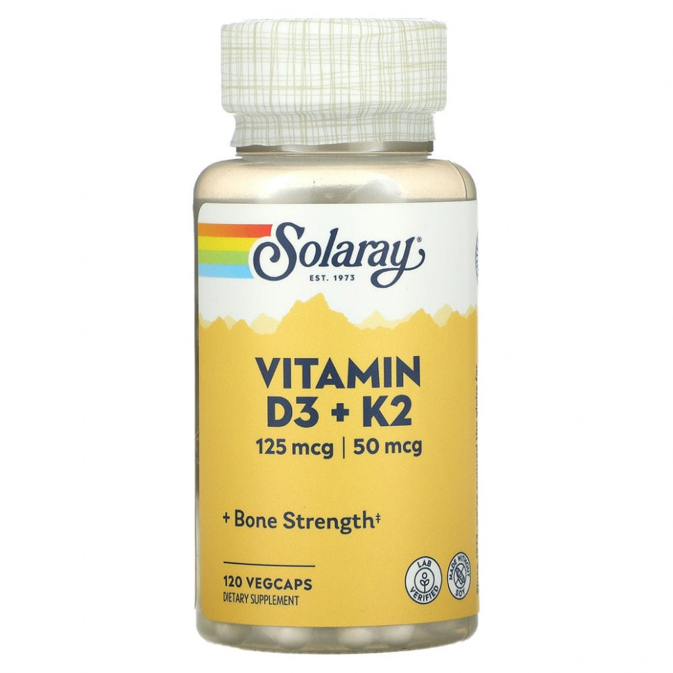   (Iherb) Solaray,  D3  K2,  , 120      -     , -, 