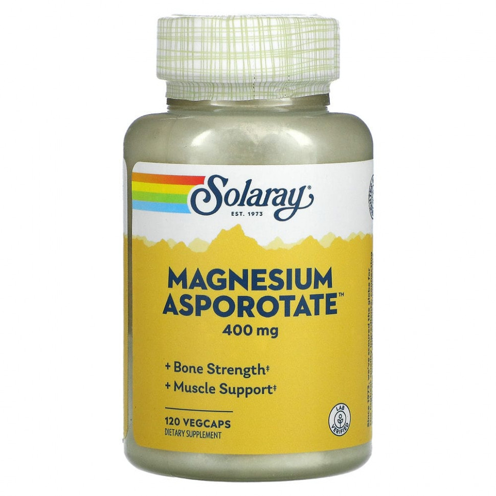 ���� ������ (Iherb) Solaray, Magnesium Asporotate, ������, 200 ��, 120 ������������ ������, ������ �� 2060 ���