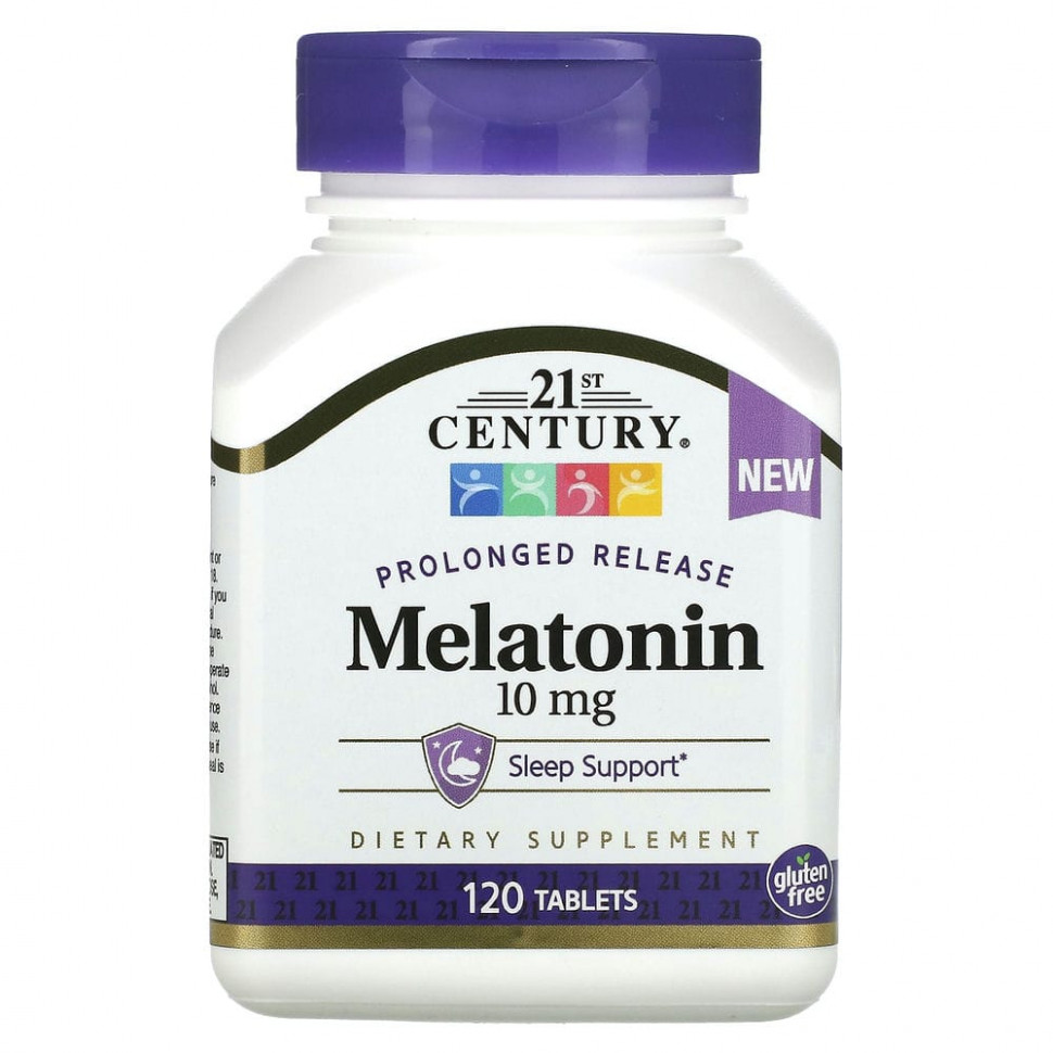   (Iherb) 21st Century, Melatonin, Prolonged Release, 10 mg , 120 Tablets    -     , -, 