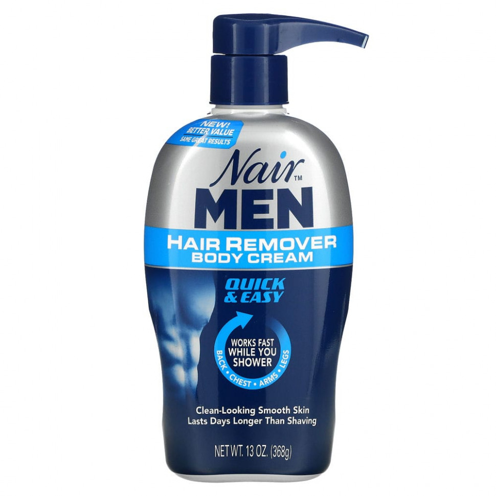   (Iherb) Nair, For Men, Hair Remover Body Cream, 13 oz (368 g)    -     , -, 