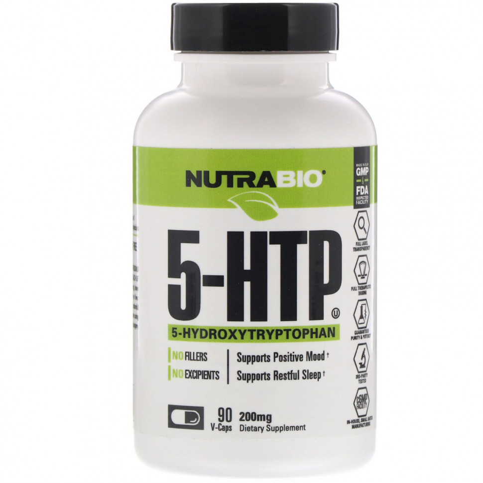 ���� ������ (Iherb) NutraBio Labs, 5-�����������������, 200 ��, 90 ������������ ������, ������ �� 4140 ���