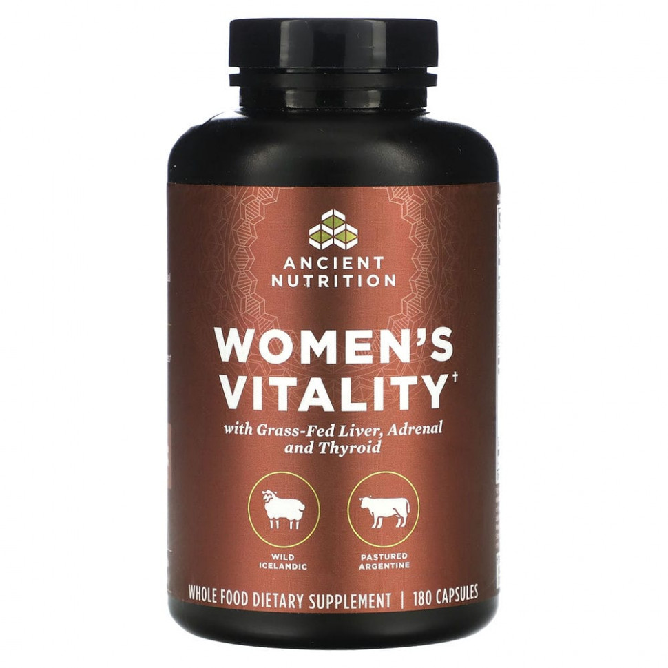 ���� ������ (Iherb) Dr. Axe / Ancient Nutrition, Women's Vitality, 180 ������, ������ �� 8760 ���