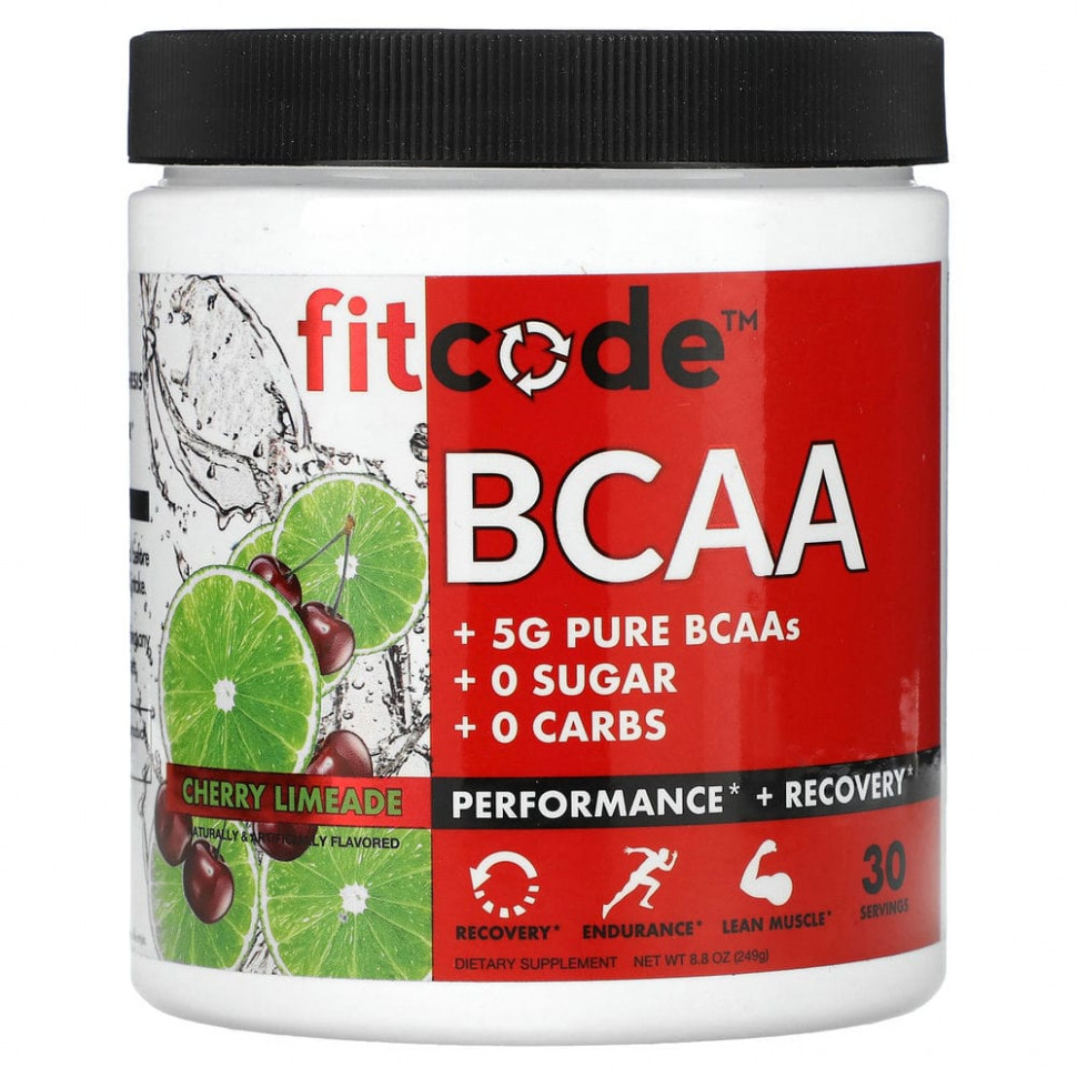 ���� ������ (Iherb) FITCODE, BCAA, �������� ������, 5 �, 249 � (8,8 �����), ������ �� 3490 ���