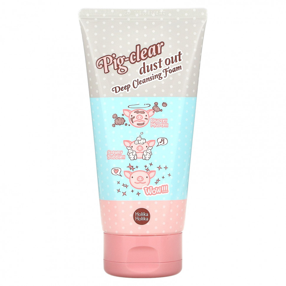 ���� ������ (Iherb) Holika Holika, Pig-Clear Dust Out Deep Cleansing Foam, 150 ��, ������ �� 1480 ���