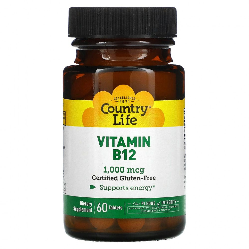   (Iherb) Country Life,  B12, 1000 , 60     -     , -, 