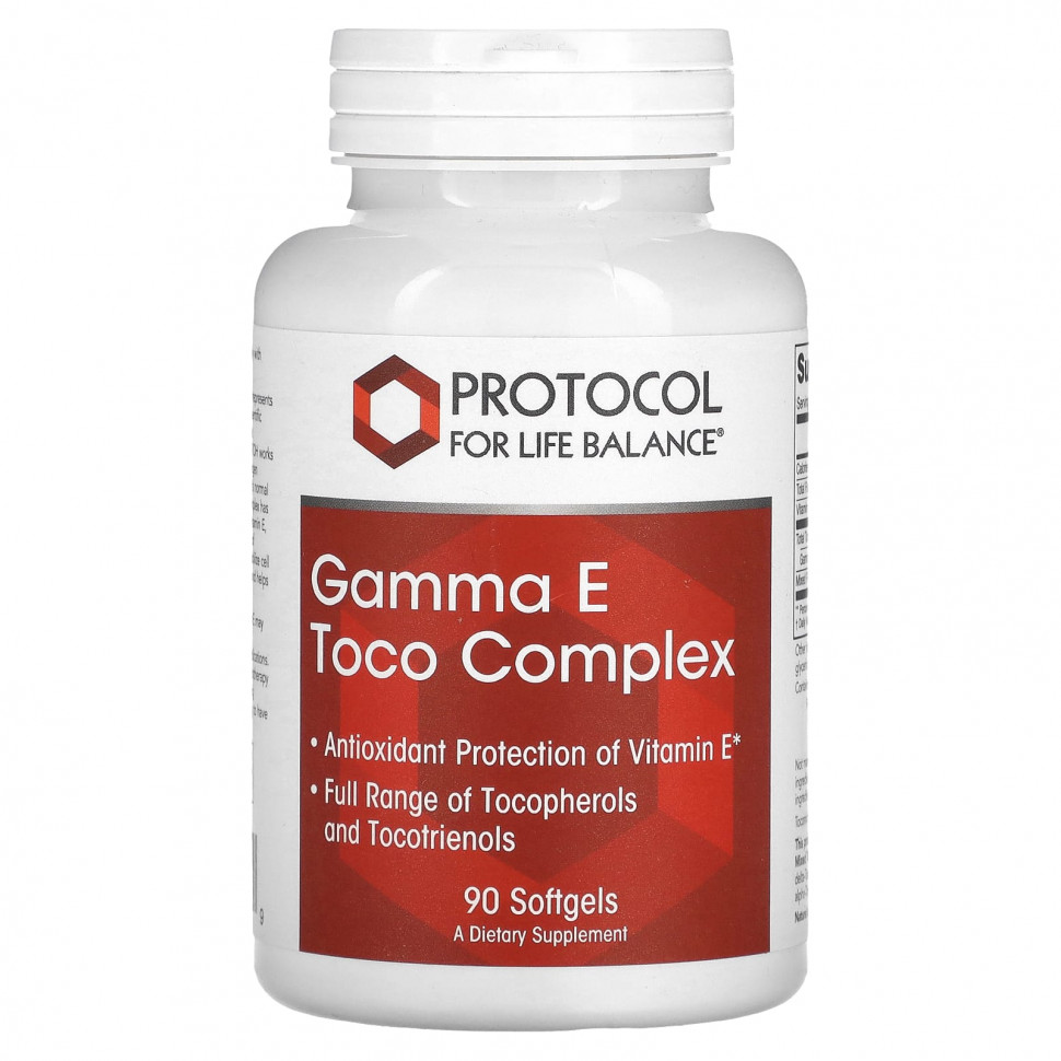   (Iherb) Protocol for Life Balance, Gamma E Toco Complex, 90      -     , -, 