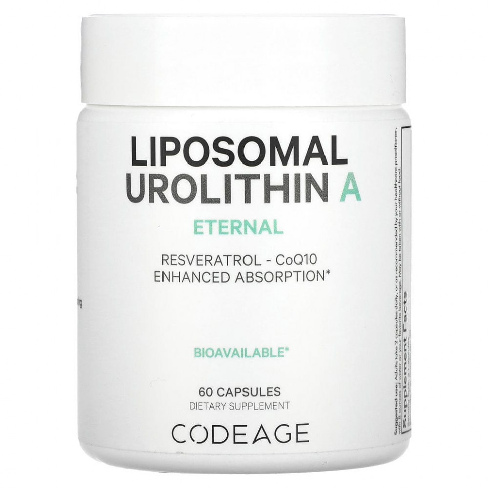 ���� ������ (Iherb) Codeage, Liposomal Urolithin A, Eternal, 60 ������, ������ �� 15410 ���